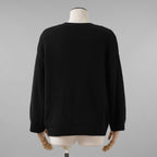 Valentino ヴァレンティノ / 美品 17年リゾートコレクション Sequin Cashmere Sweater in Nero スパンコール装飾 カシミヤ セーター  ニット / 2B3KC42U7MJ / size XS (BLACK) レディース