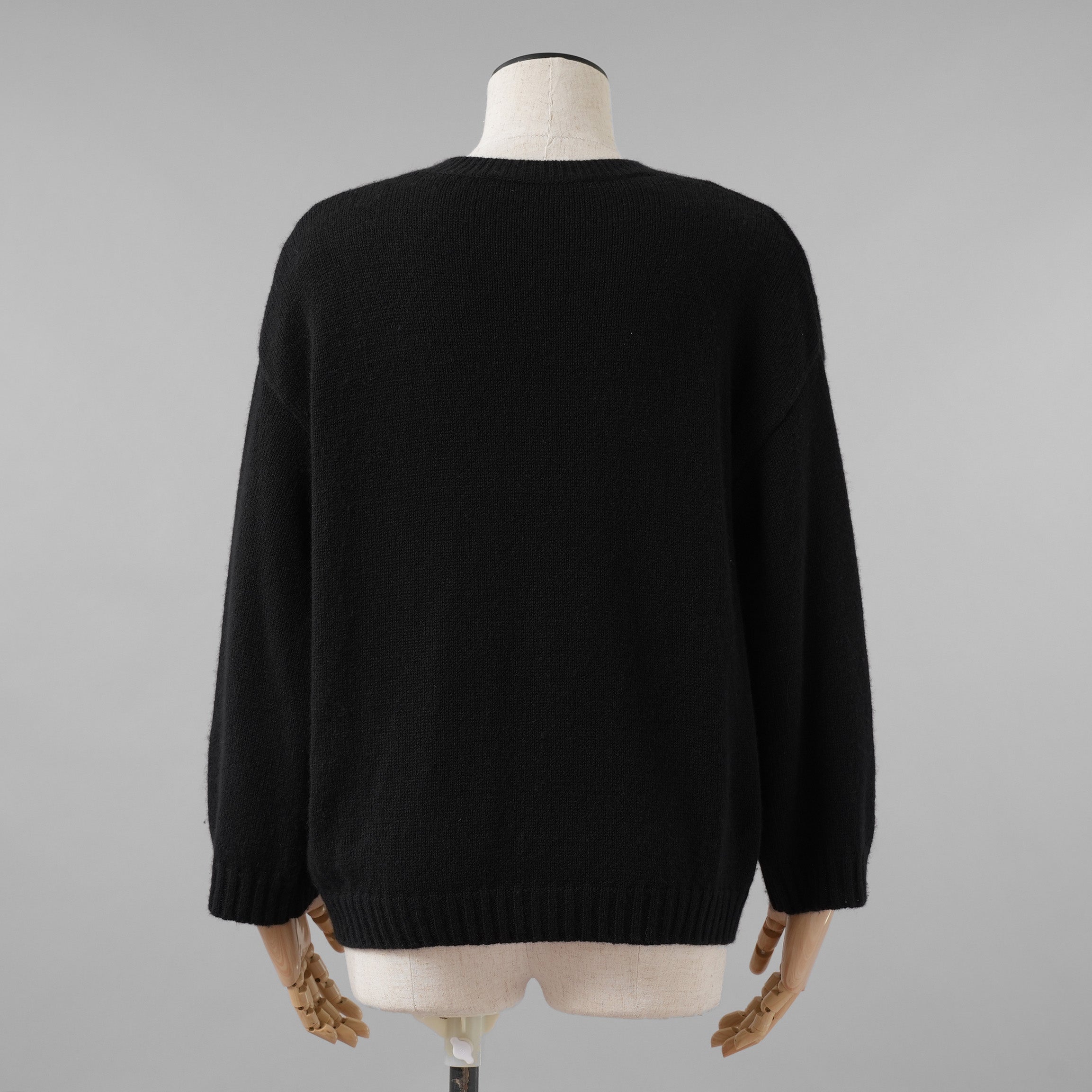 Valentino ヴァレンティノ / 美品 17年リゾートコレクション Sequin Cashmere Sweater in Nero スパンコール装飾 カシミヤ セーター  ニット / 2B3KC42U7MJ / size XS (BLACK) レディース