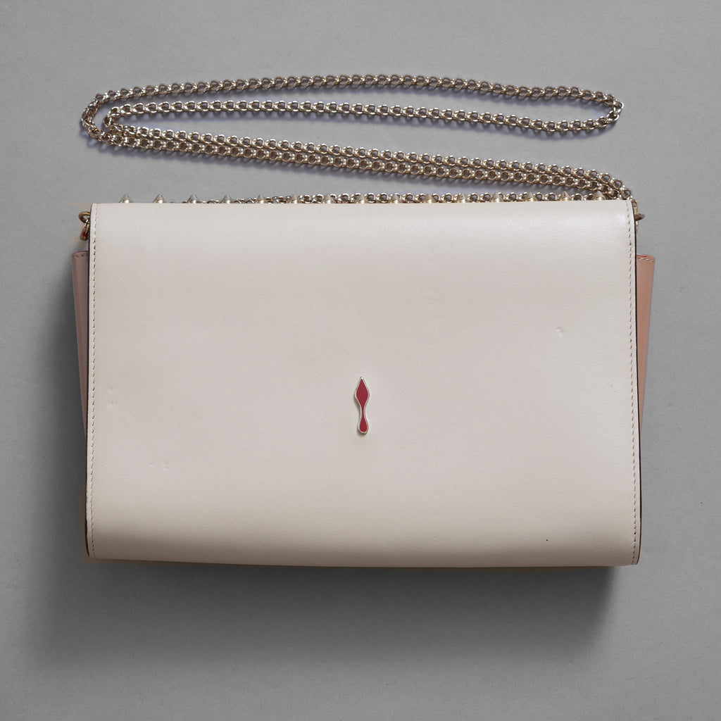 Christian Louboutin クリスチャン ルブタン / 16SS パロマ クラッチ スパイク付き 2WAY チェーン ショルダーバッグ / IVORY レディース 352196-izm