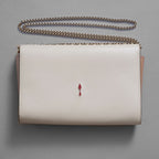 Christian Louboutin クリスチャン ルブタン / 16SS パロマ クラッチ スパイク付き 2WAY チェーン ショルダーバッグ / IVORY レディース 352196-izm