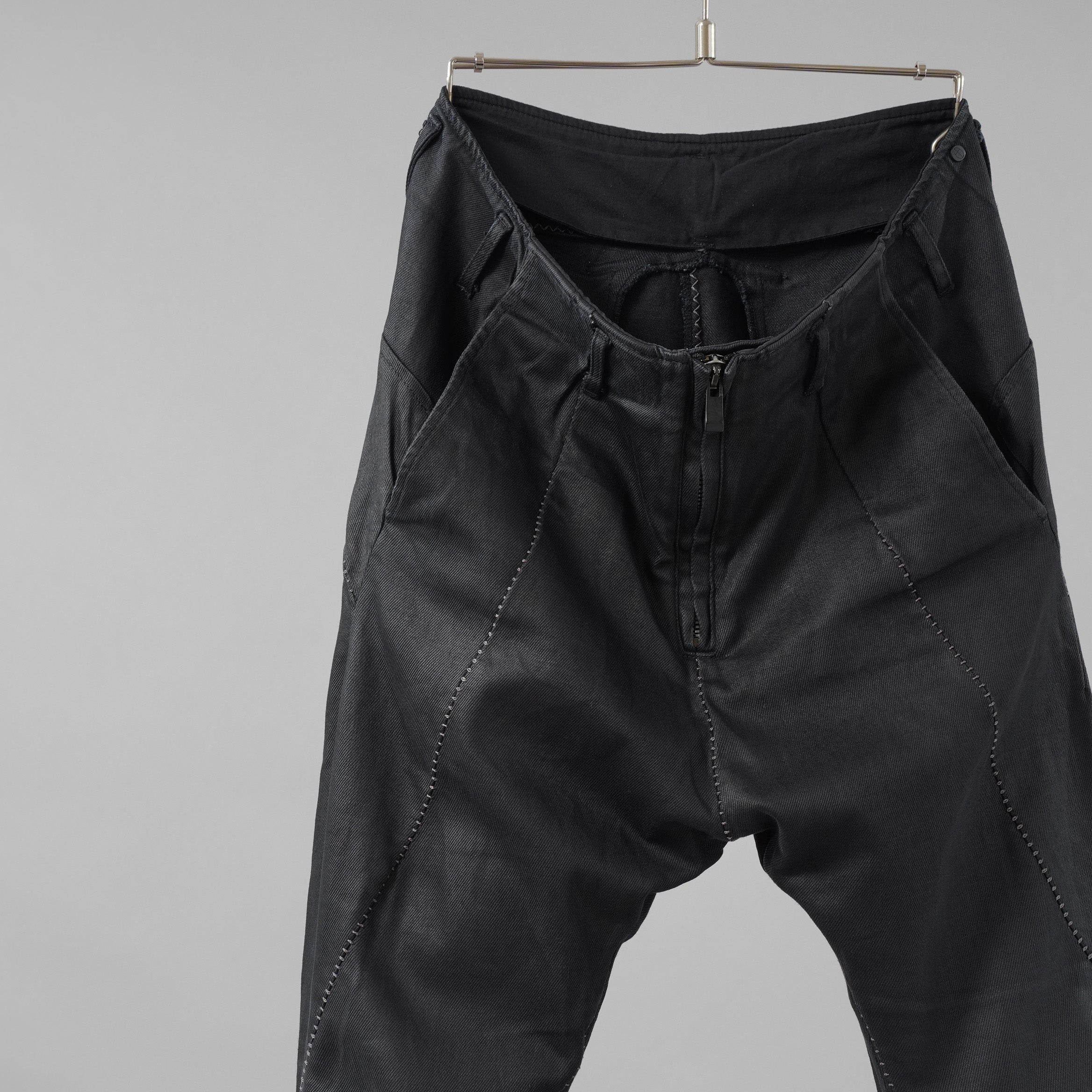 incarnation インカネーション / 22SS OVERLOCK STITCH SARROUEL PANTS オーバーロックステッチ サルエル パンツ / size XS (BLACK)