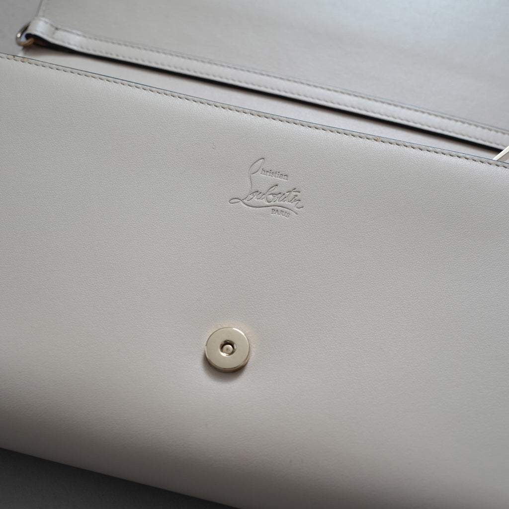 Christian Louboutin クリスチャン ルブタン / 16SS パロマ クラッチ スパイク付き 2WAY チェーン ショルダーバッグ / IVORY レディース 352196-izm