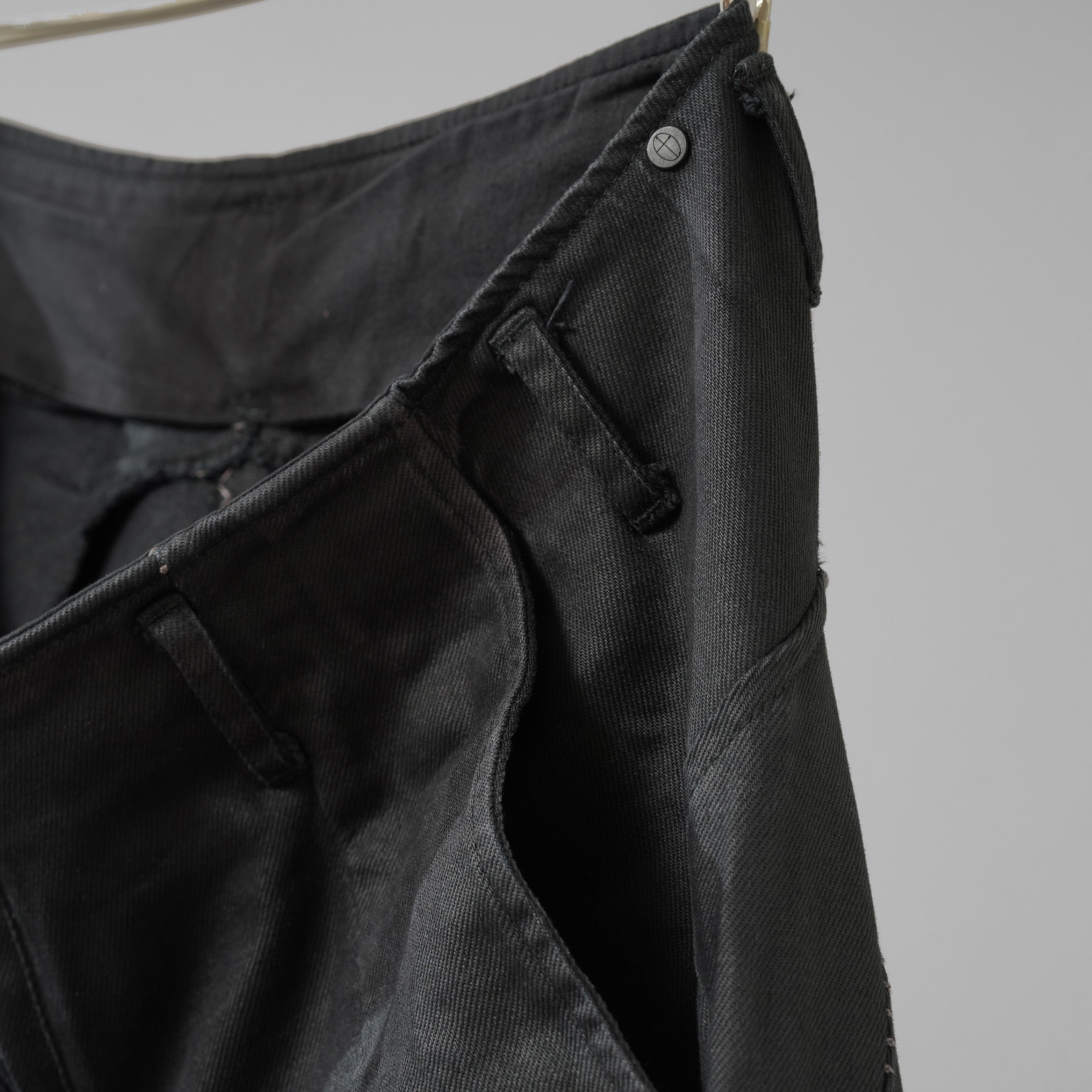 incarnation インカネーション / 22SS OVERLOCK STITCH SARROUEL PANTS オーバーロックステッチ サルエル パンツ / size XS (BLACK)