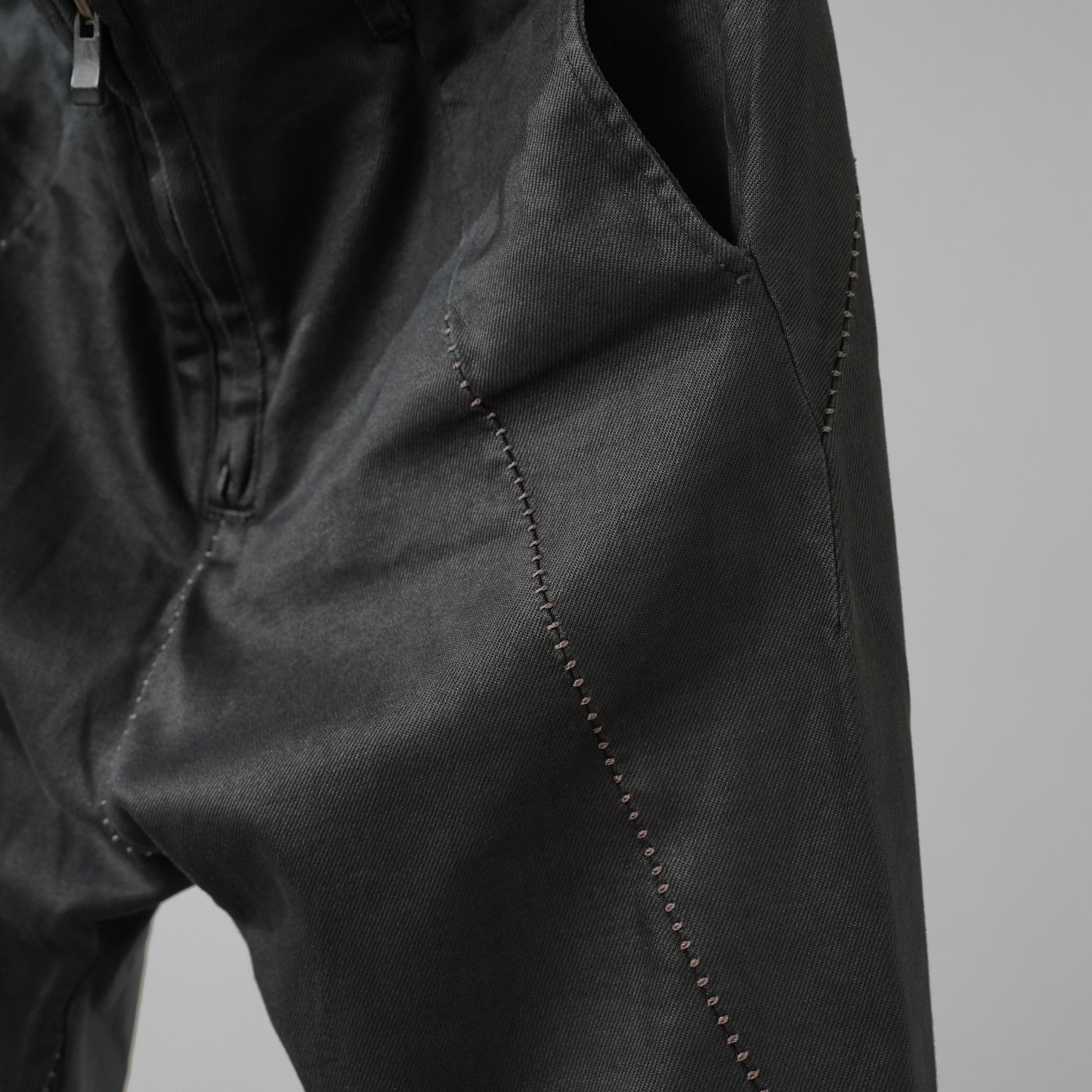 incarnation インカネーション / 22SS OVERLOCK STITCH SARROUEL PANTS オーバーロックステッチ サルエル パンツ / size XS (BLACK)