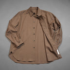 IRENISA イレニサ / 24AW 美品 ORNAMENTAL FLY FRONT SHIRT 長袖シャツ / 1H-24FW-B006-ND8 / size 2 (MOCHA BEIGE)