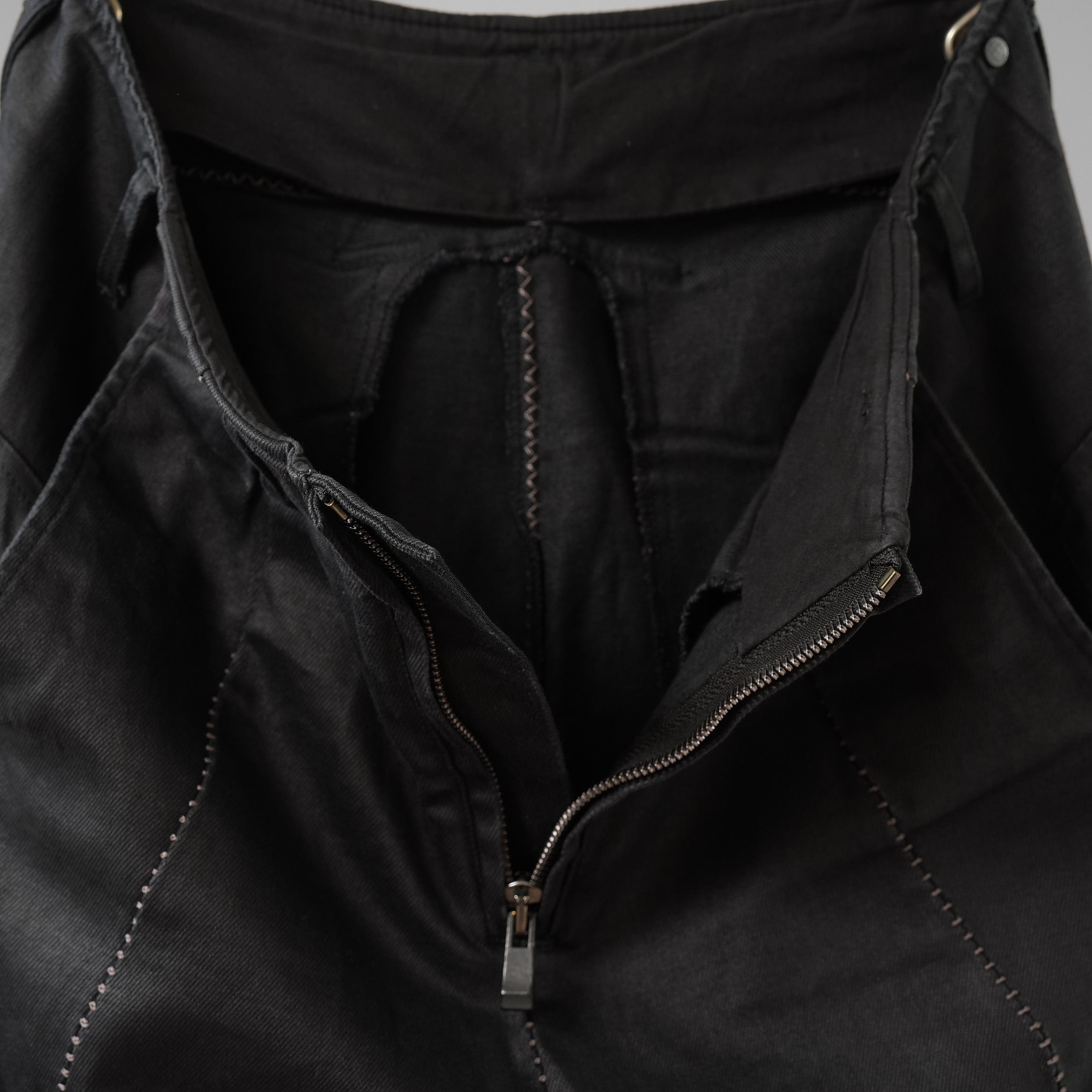 incarnation インカネーション / 22SS OVERLOCK STITCH SARROUEL PANTS オーバーロックステッチ サルエル パンツ / size XS (BLACK)