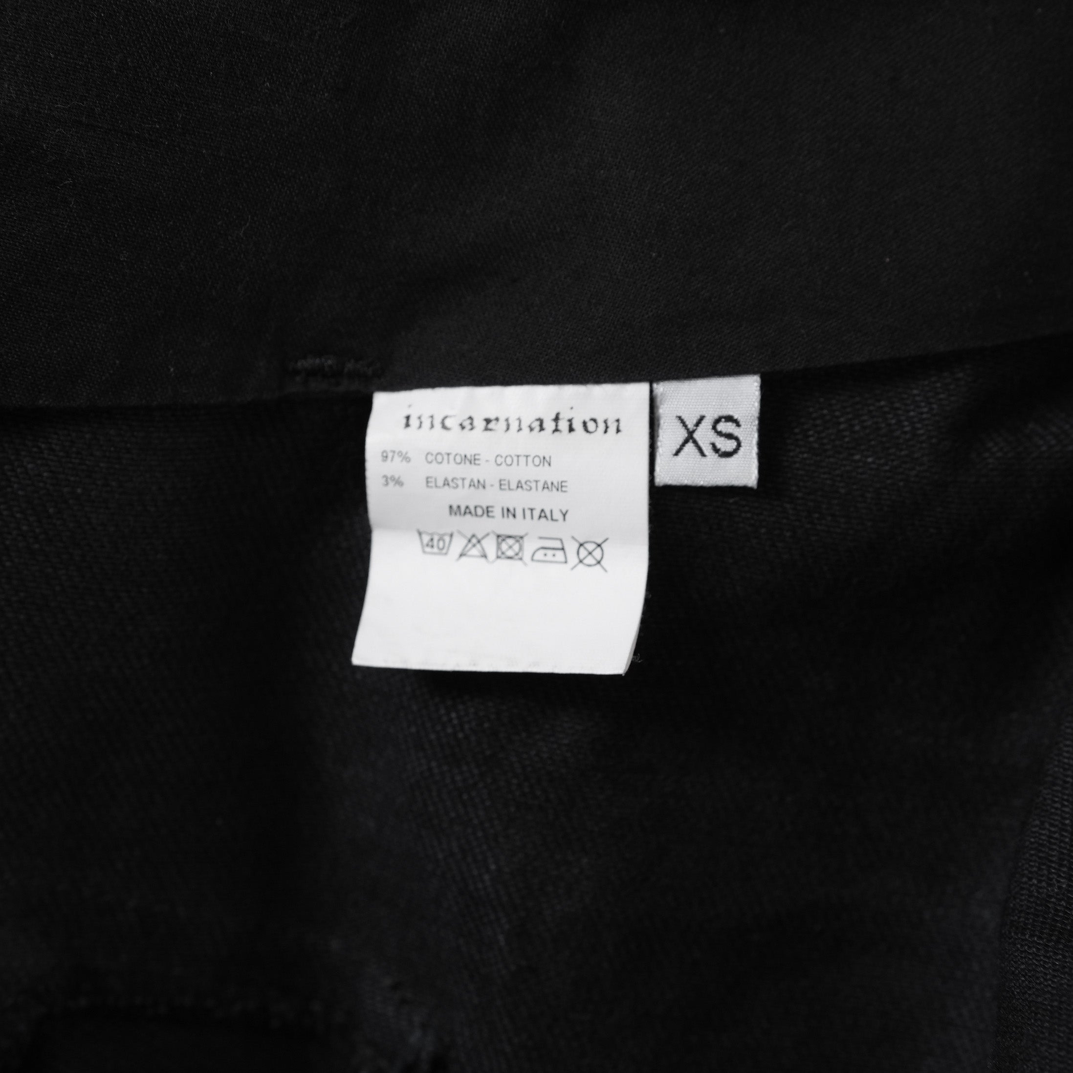 incarnation インカネーション / 22SS OVERLOCK STITCH SARROUEL PANTS オーバーロックステッチ サルエル パンツ / size XS (BLACK)