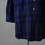 新品 ISAMU KATAYAMA BACKLASH イサムカタヤマ バックラッシュ / 19AW オーバーサイズ 圧縮ウール チェックシャツ / 長袖シャツ / 1859-02 / size M (BLUE)