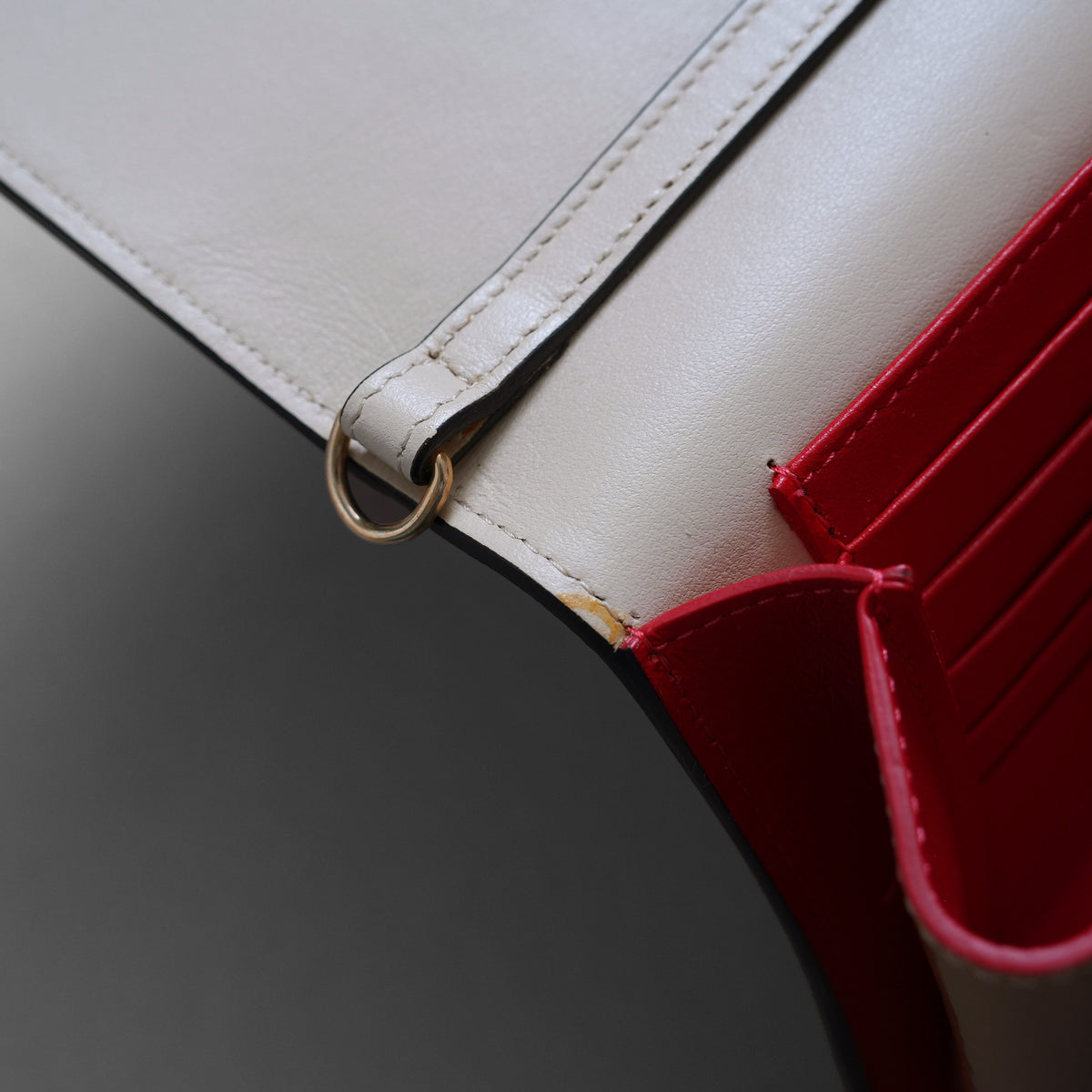 Christian Louboutin クリスチャン ルブタン / 16SS パロマ クラッチ スパイク付き 2WAY チェーン ショルダーバッグ / IVORY レディース 352196-izm
