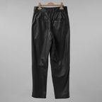 Brunello Cucinelli ブルネロクチネリ / 試着程度美品 20AW ラムスキン タックトラウザーズ テーパード レザー パンツ / M0NCAP7061 / size 38 (BLACK) レディース