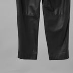 Brunello Cucinelli ブルネロクチネリ / 試着程度美品 20AW ラムスキン タックトラウザーズ テーパード レザー パンツ / M0NCAP7061 / size 38 (BLACK) レディース