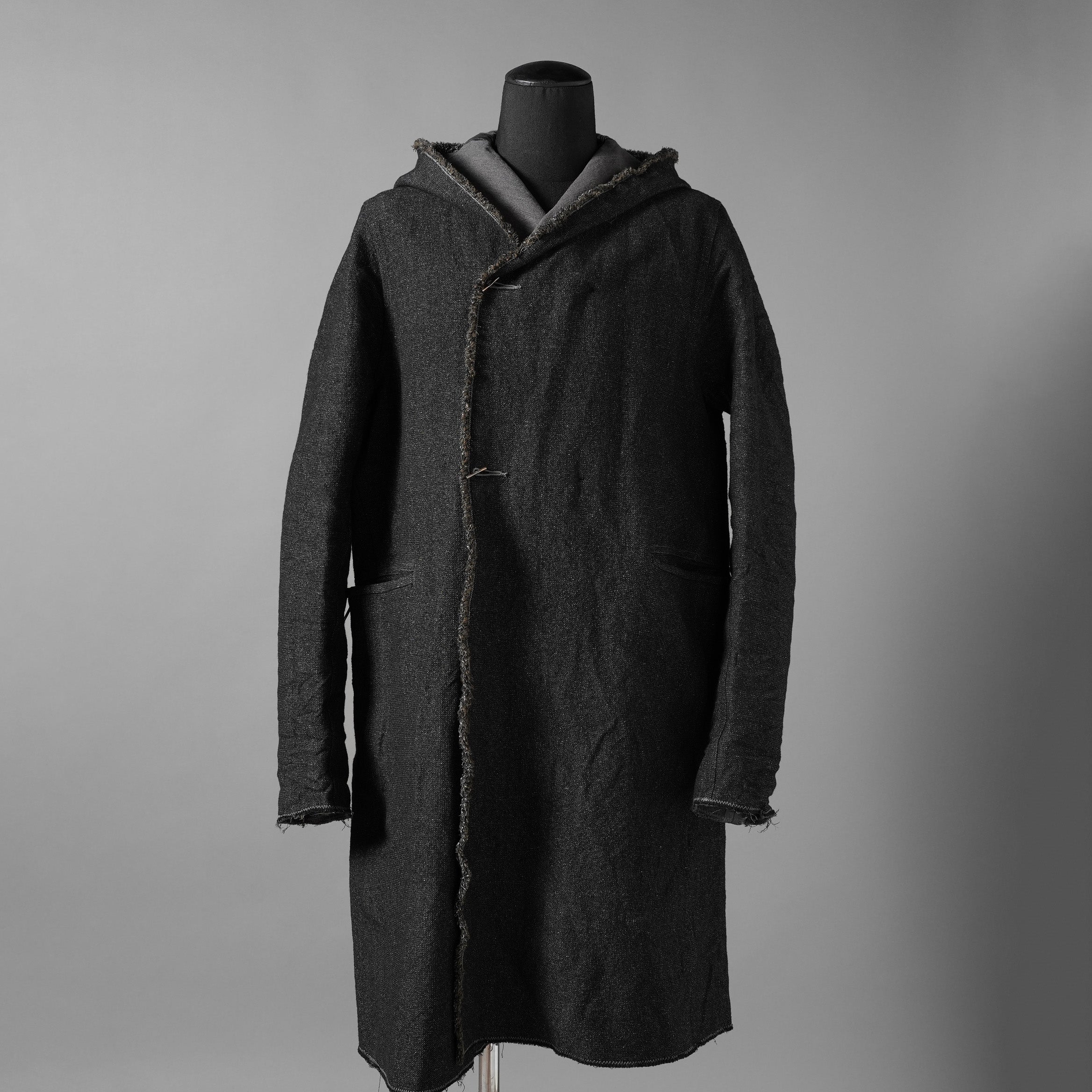 taichi murakami タイチ ムラカミ / 24AW 美品  “COIN” HOODED COAT テープシーム リバーシブルフーデッドコート / 4839 / size 6 (WASHED BLACK)