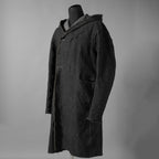 taichi murakami タイチ ムラカミ / 24AW 美品  “COIN” HOODED COAT テープシーム リバーシブルフーデッドコート / 4839 / size 6 (WASHED BLACK)