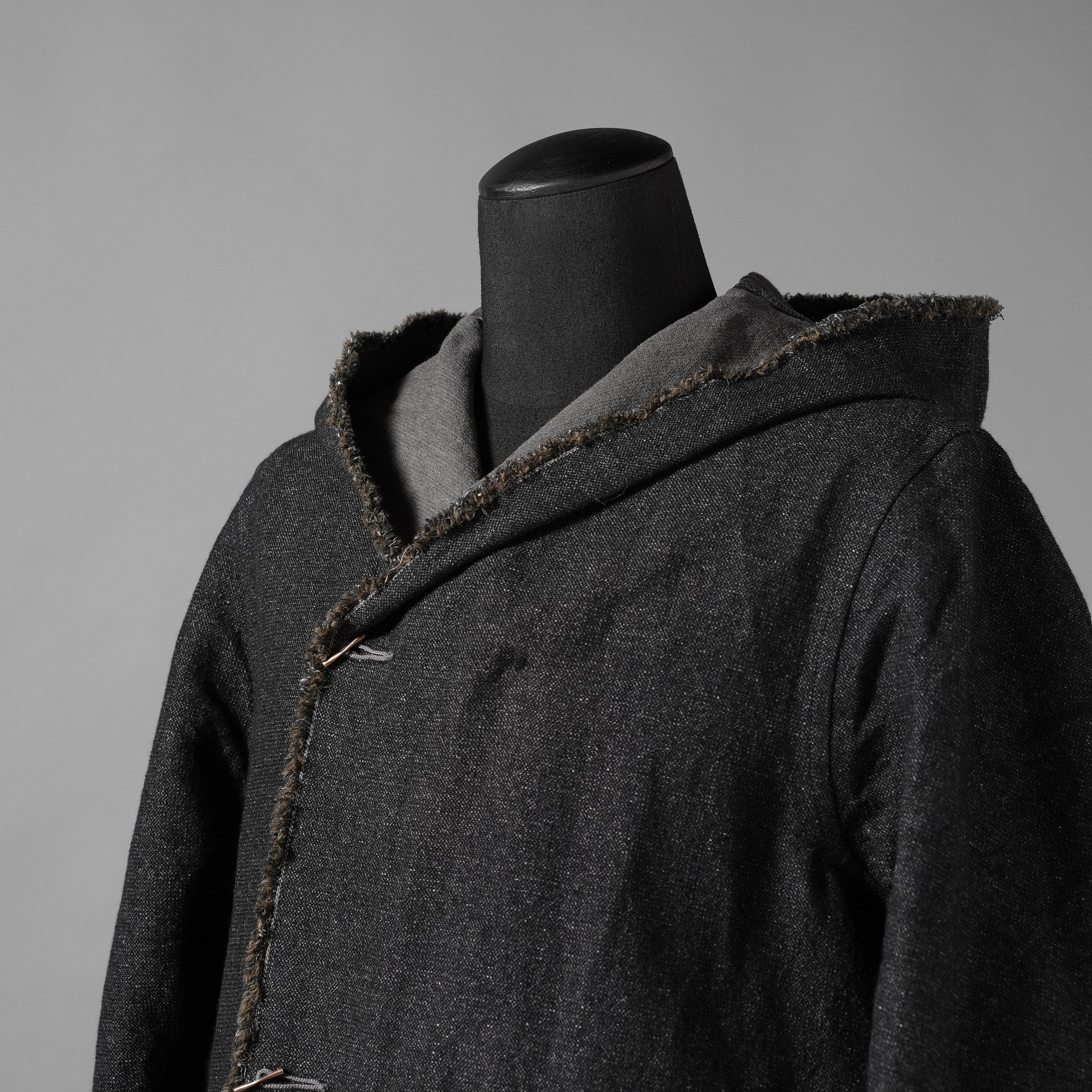 taichi murakami タイチ ムラカミ / 24AW 美品  “COIN” HOODED COAT テープシーム リバーシブルフーデッドコート / 4839 / size 6 (WASHED BLACK)