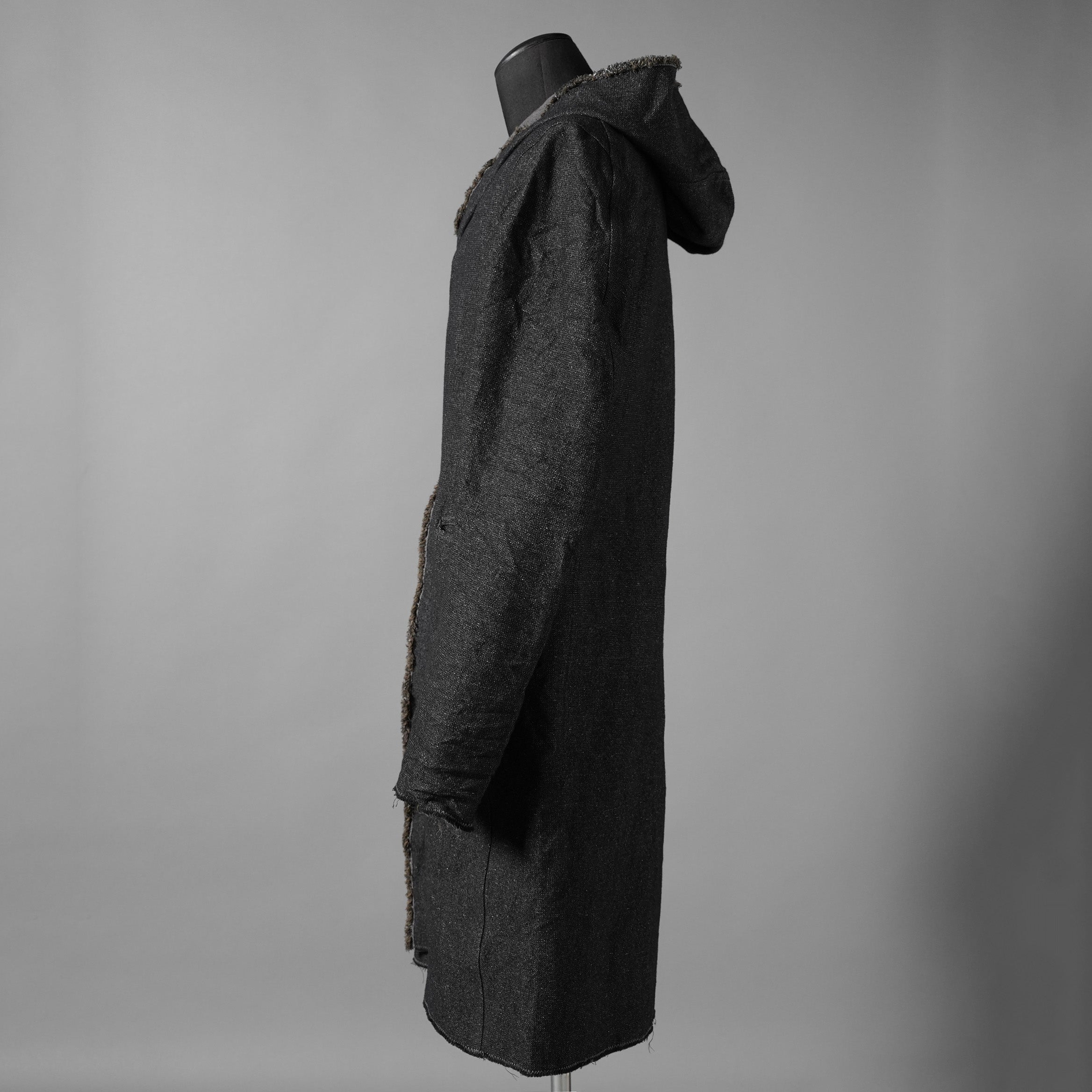 taichi murakami タイチ ムラカミ / 24AW 美品  “COIN” HOODED COAT テープシーム リバーシブルフーデッドコート / 4839 / size 6 (WASHED BLACK)