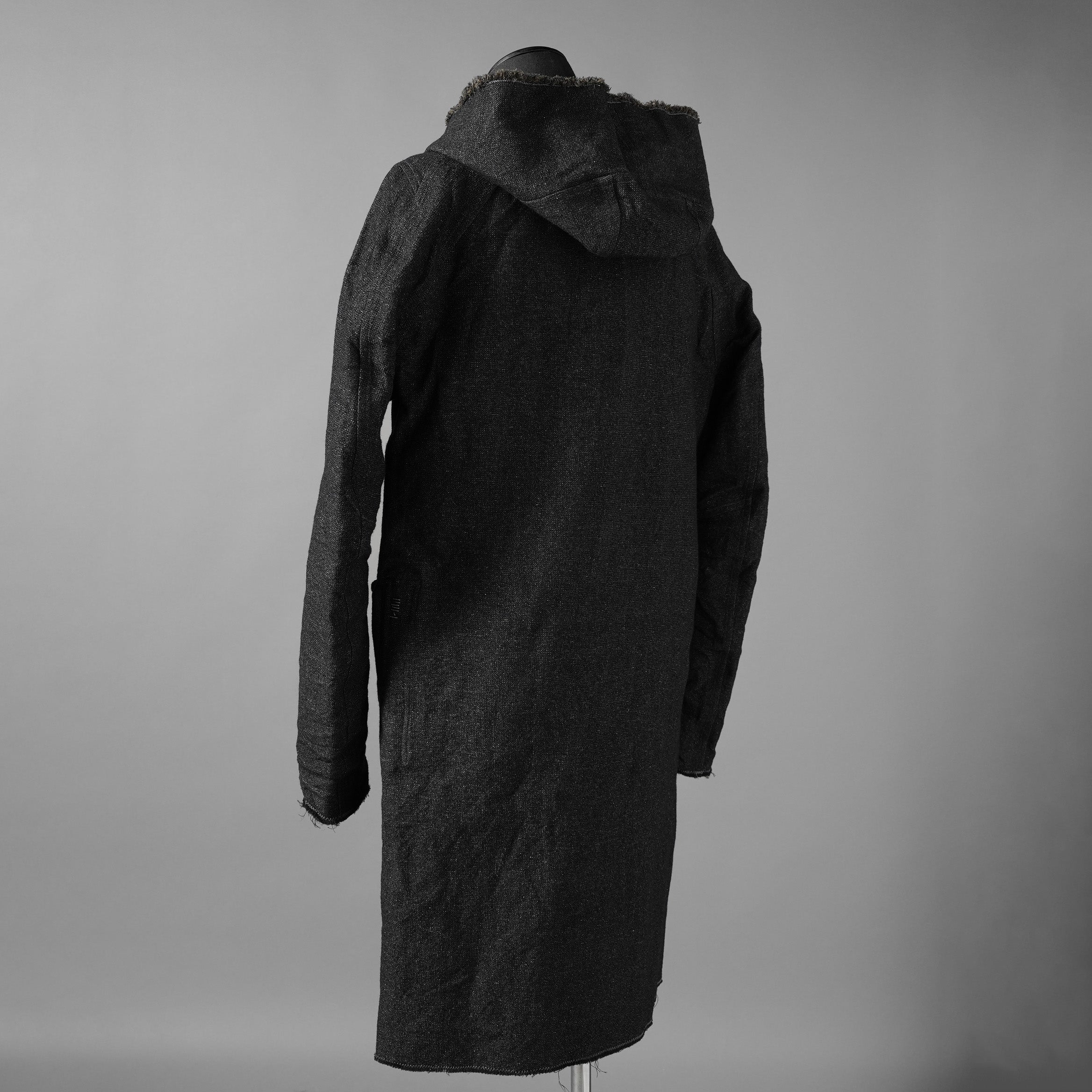 taichi murakami タイチ ムラカミ / 24AW 美品  “COIN” HOODED COAT テープシーム リバーシブルフーデッドコート / 4839 / size 6 (WASHED BLACK)