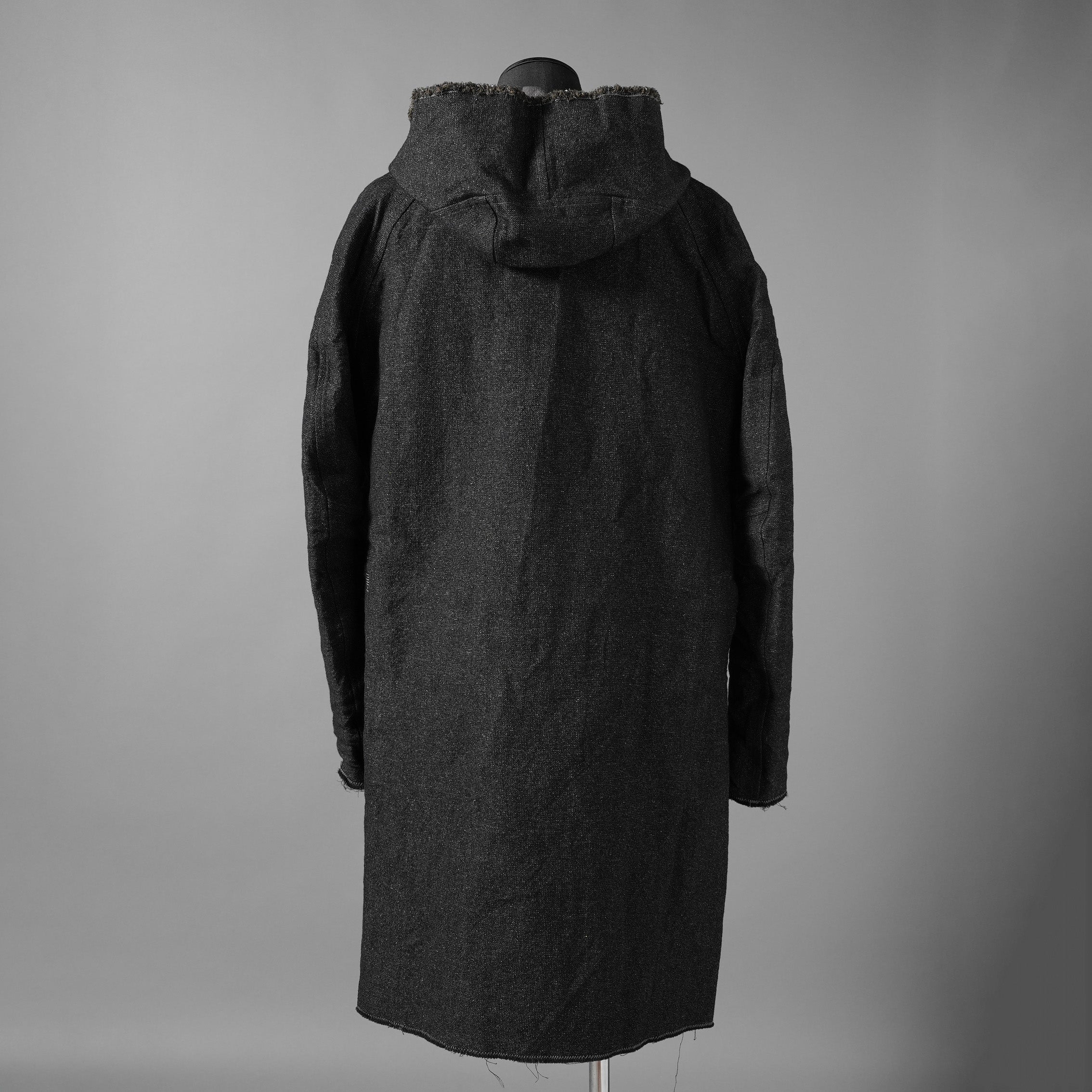 taichi murakami タイチ ムラカミ / 24AW 美品  “COIN” HOODED COAT テープシーム リバーシブルフーデッドコート / 4839 / size 6 (WASHED BLACK)