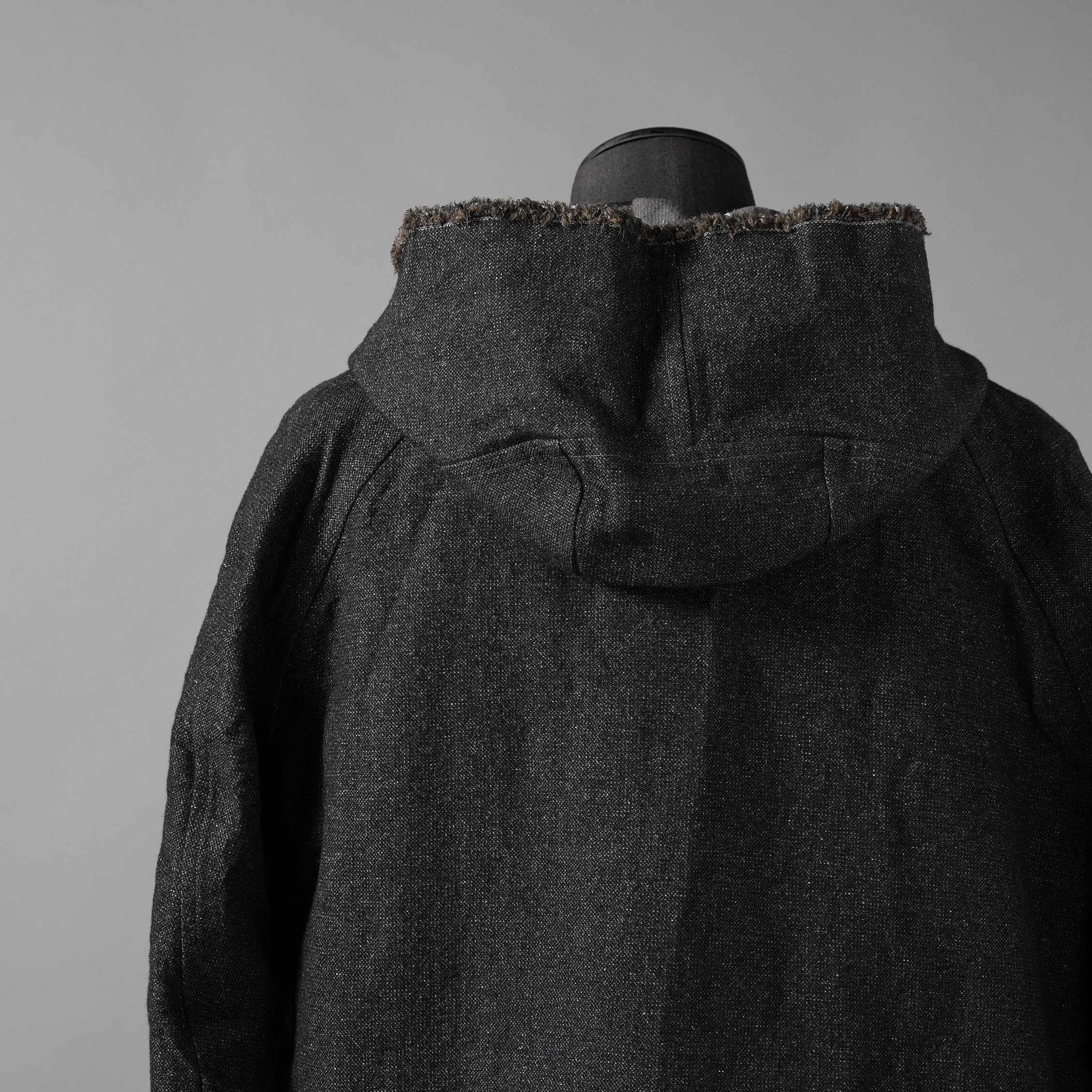 taichi murakami タイチ ムラカミ / 24AW 美品  “COIN” HOODED COAT テープシーム リバーシブルフーデッドコート / 4839 / size 6 (WASHED BLACK)