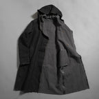 taichi murakami タイチ ムラカミ / 24AW 美品  “COIN” HOODED COAT テープシーム リバーシブルフーデッドコート / 4839 / size 6 (WASHED BLACK)