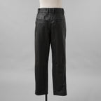 Brunello Cucinelli ブルネロクチネリ / 試着程度美品 20AW ラムスキン タックトラウザーズ テーパード レザー パンツ / M0NCAP7061 / size 38 (BLACK) レディース