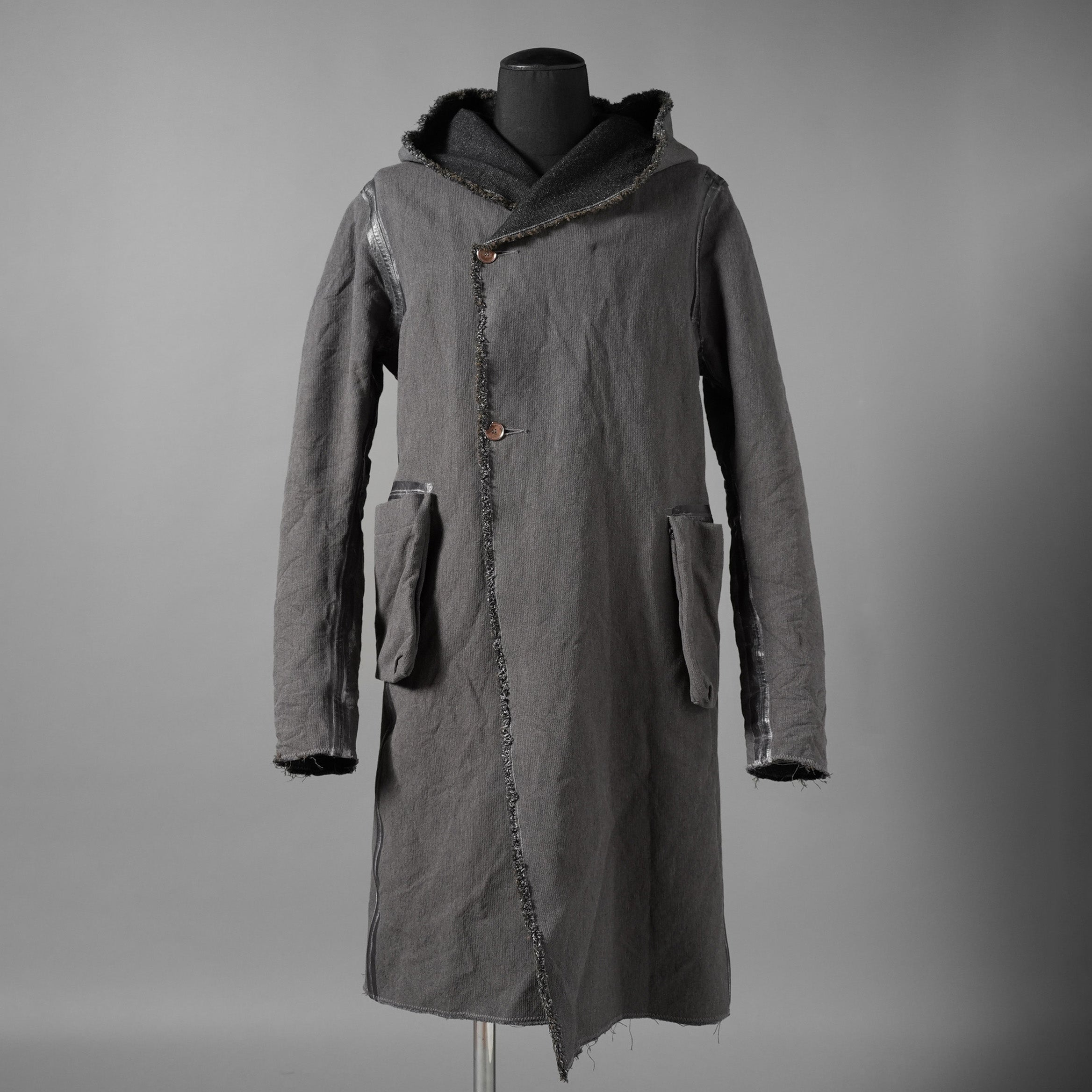 taichi murakami タイチ ムラカミ / 24AW 美品  “COIN” HOODED COAT テープシーム リバーシブルフーデッドコート / 4839 / size 6 (WASHED BLACK)