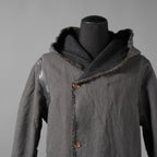 taichi murakami タイチ ムラカミ / 24AW 美品  “COIN” HOODED COAT テープシーム リバーシブルフーデッドコート / 4839 / size 6 (WASHED BLACK)