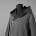 taichi murakami タイチ ムラカミ / 24AW 美品  “COIN” HOODED COAT テープシーム リバーシブルフーデッドコート / 4839 / size 6 (WASHED BLACK)