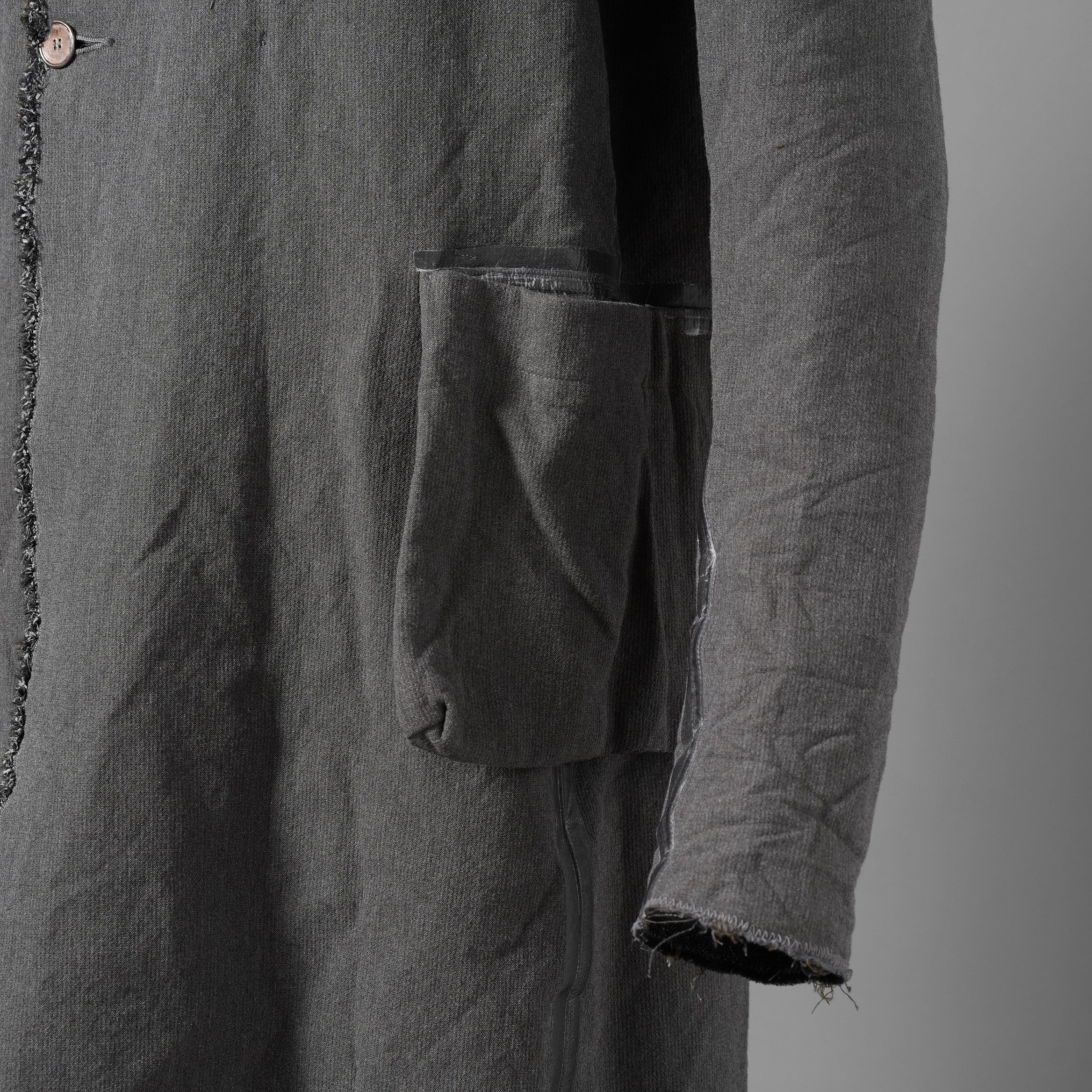 taichi murakami タイチ ムラカミ / 24AW 美品  “COIN” HOODED COAT テープシーム リバーシブルフーデッドコート / 4839 / size 6 (WASHED BLACK)