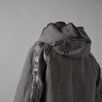 taichi murakami タイチ ムラカミ / 24AW 美品  “COIN” HOODED COAT テープシーム リバーシブルフーデッドコート / 4839 / size 6 (WASHED BLACK)
