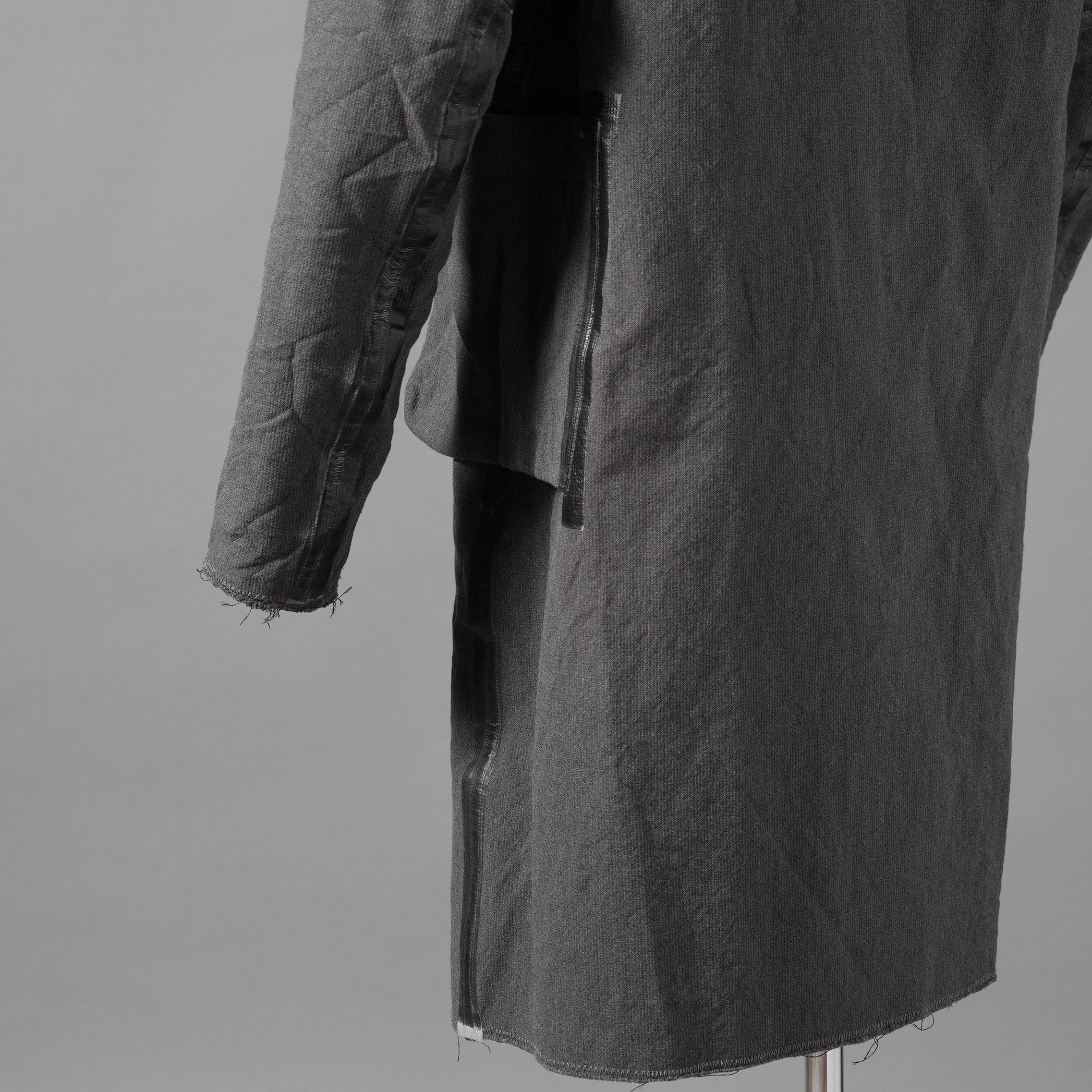 taichi murakami タイチ ムラカミ / 24AW 美品  “COIN” HOODED COAT テープシーム リバーシブルフーデッドコート / 4839 / size 6 (WASHED BLACK)