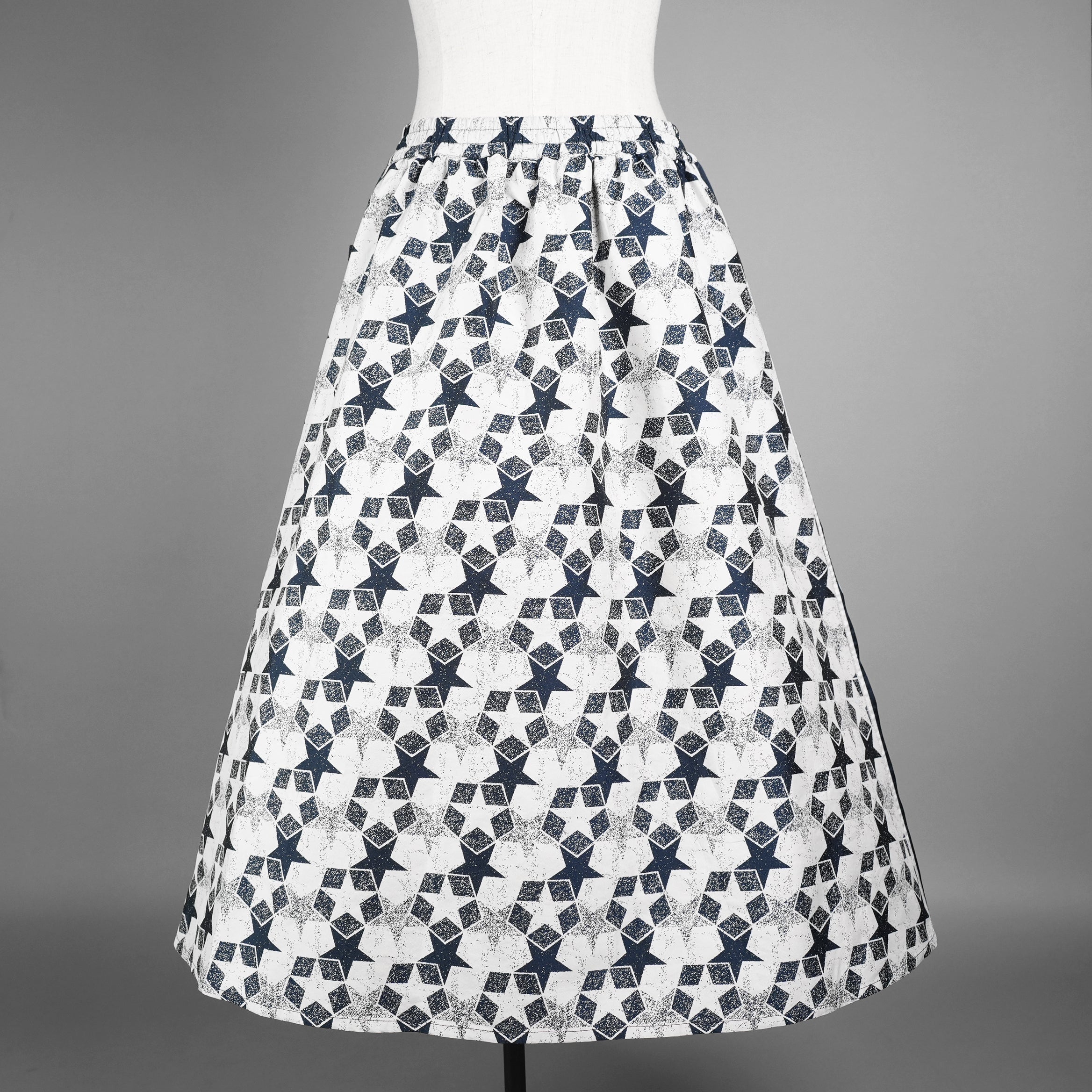 Christian Dior クリスチャンディオール / 22SS サイドロゴ ジャガード スター総柄 ロングスカート / 217J24A2977 / size 36 (WHITE×NAVY) レディース