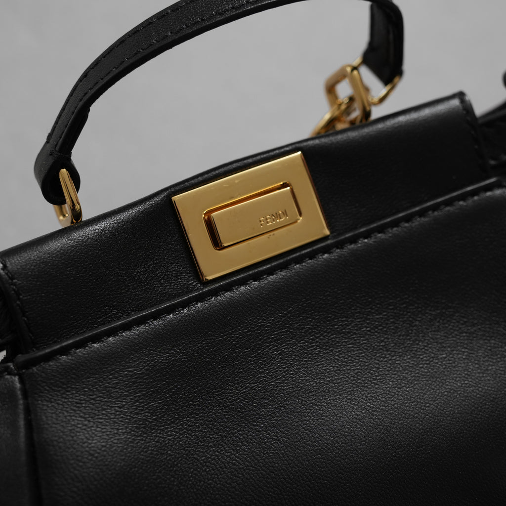 FENDI フェンディ / 美品 15SS マイクロ ピーカブー MICRO PEEKABOO 2WAY バッグ / 01769148 / BLACK レディース 352200-izm
