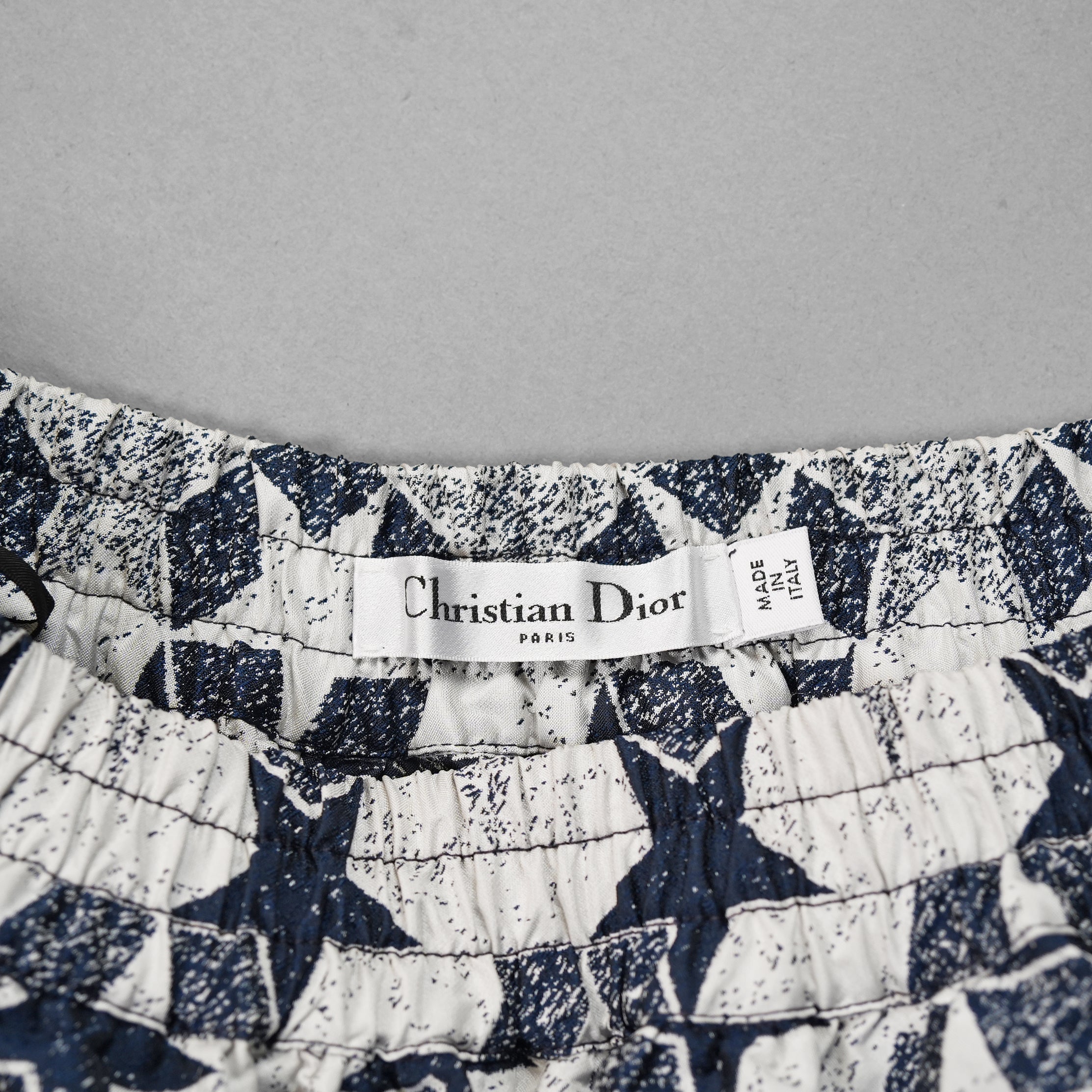 Christian Dior クリスチャンディオール / 22SS サイドロゴ ジャガード スター総柄 ロングスカート / 217J24A2977 / size 36 (WHITE×NAVY) レディース
