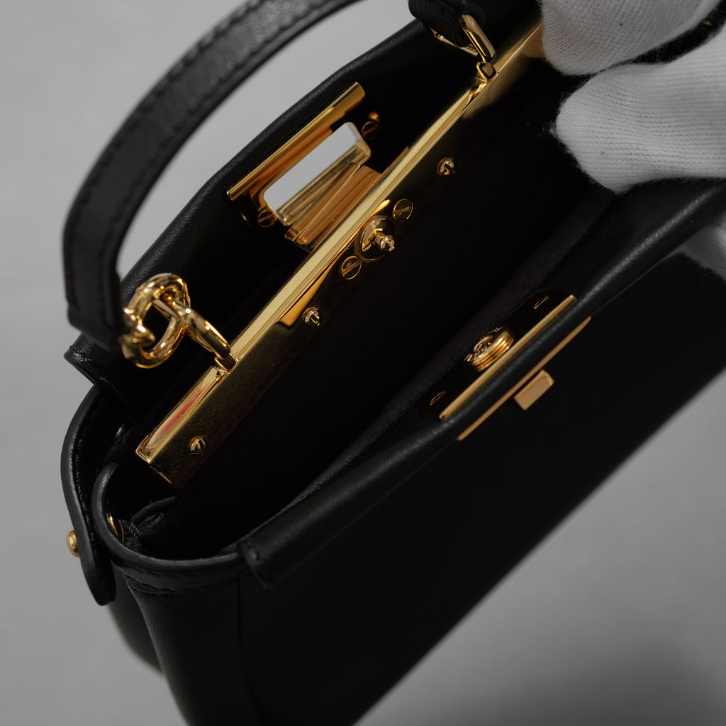 FENDI フェンディ / 美品 15SS マイクロ ピーカブー MICRO PEEKABOO 2WAY バッグ / 01769148 / BLACK レディース 352200-izm