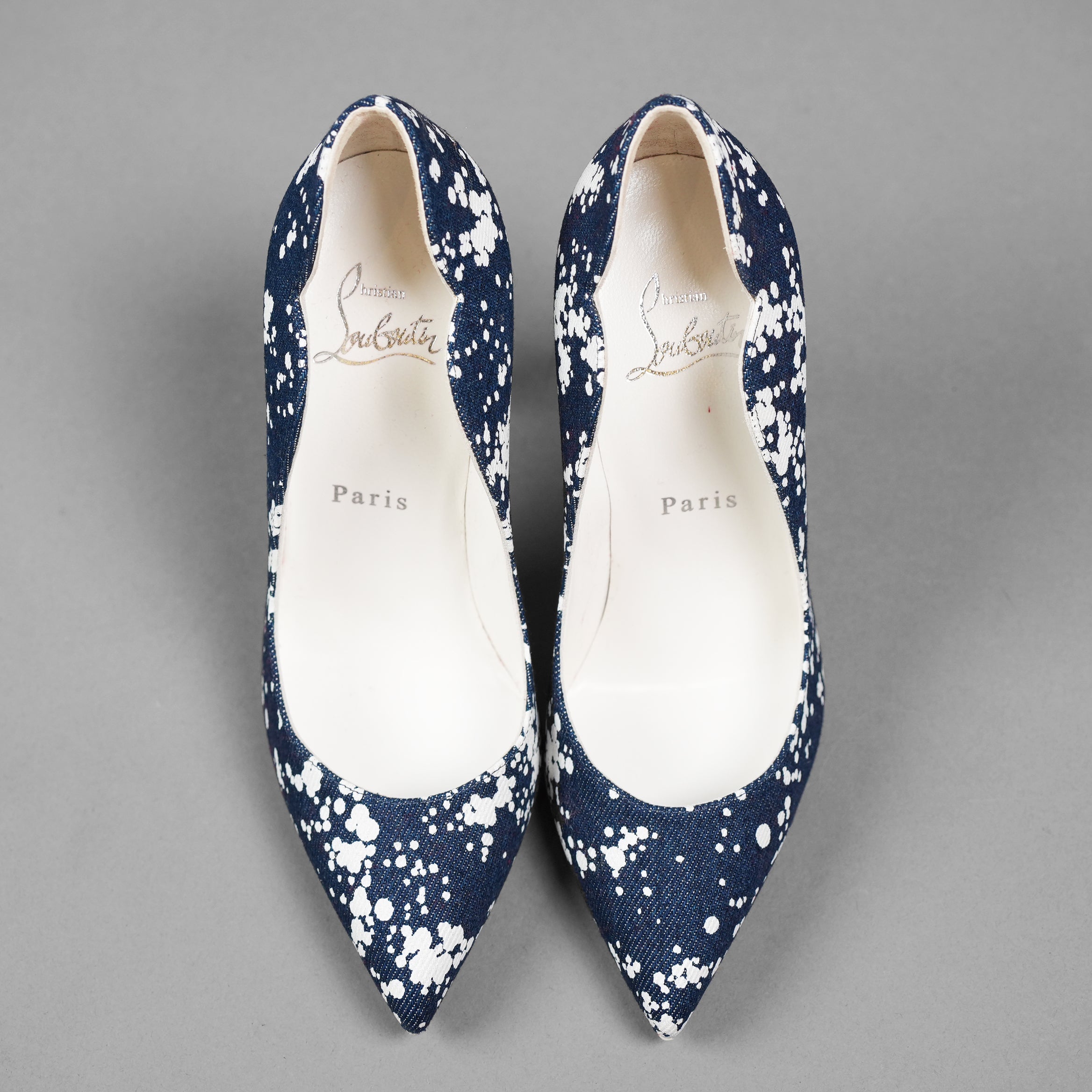 未使用 Christian Louboutinクリスチャン ルブタン / So Kate 120 Tole Splash トワルスプラッシュ / size 35.5 (23cm) INDIGO レディース シューズ