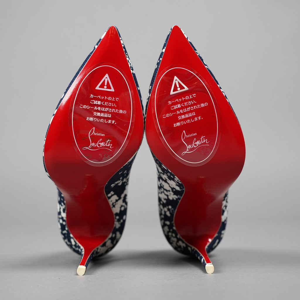 未使用 Christian Louboutinクリスチャン ルブタン / So Kate 120 Tole Splash トワルスプラッシュ / size 35.5 (23cm) INDIGO レディース シューズ