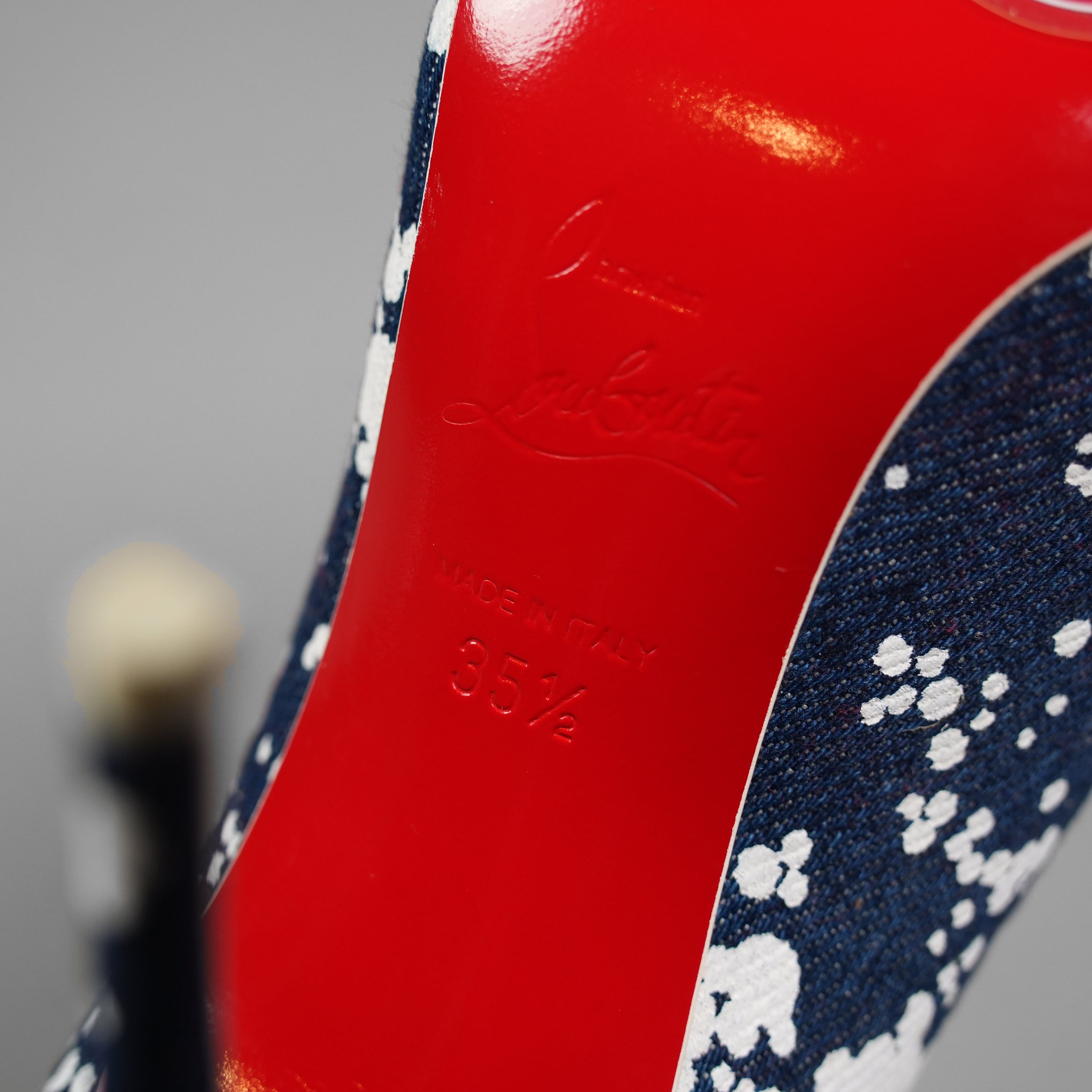 未使用 Christian Louboutinクリスチャン ルブタン / So Kate 120 Tole Splash トワルスプラッシュ / size 35.5 (23cm) INDIGO レディース シューズ