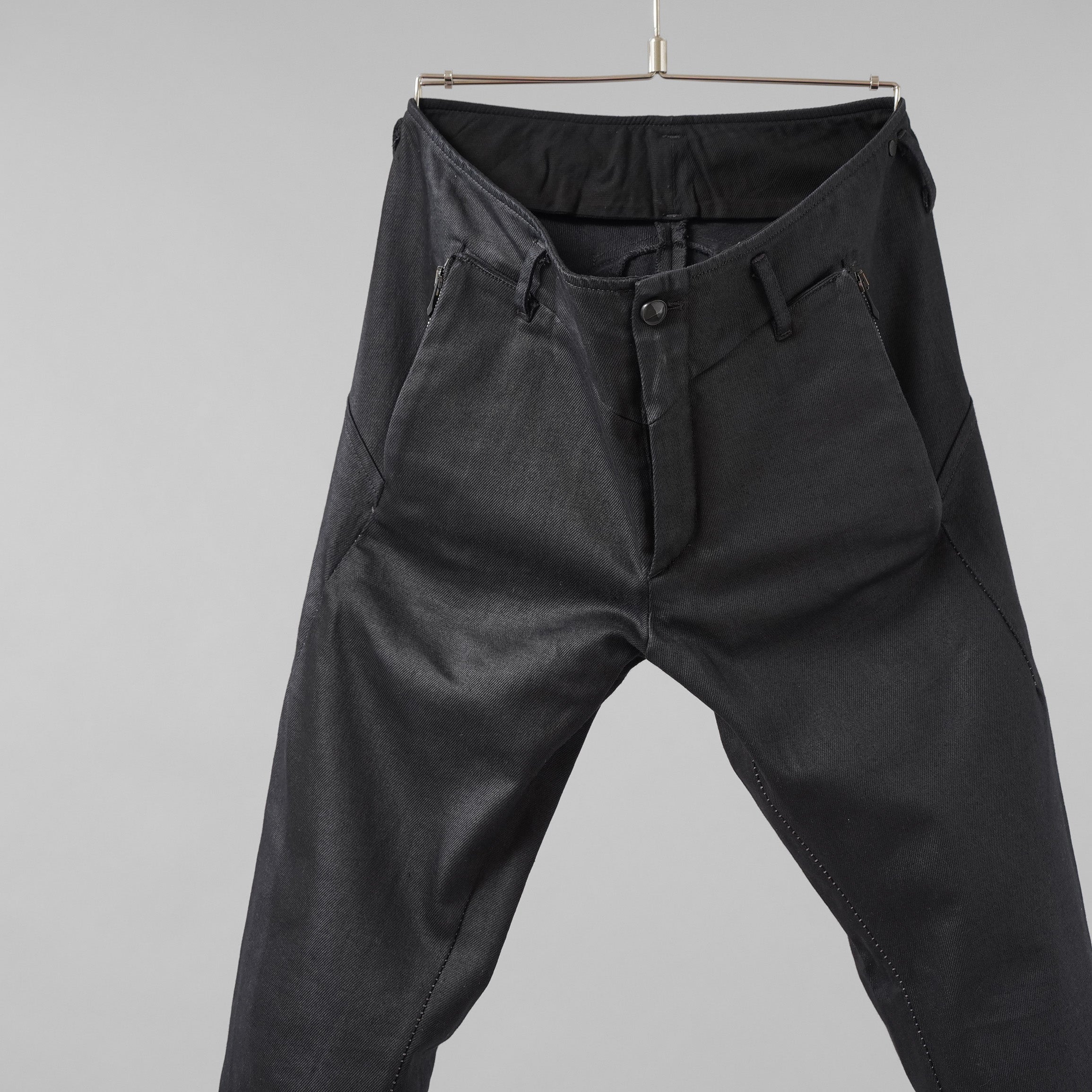 incarnation インカネーション / 美品 20SS DENIM LONG DARTS PANTS オーバーロック デニム パンツ / size S (BLACK)