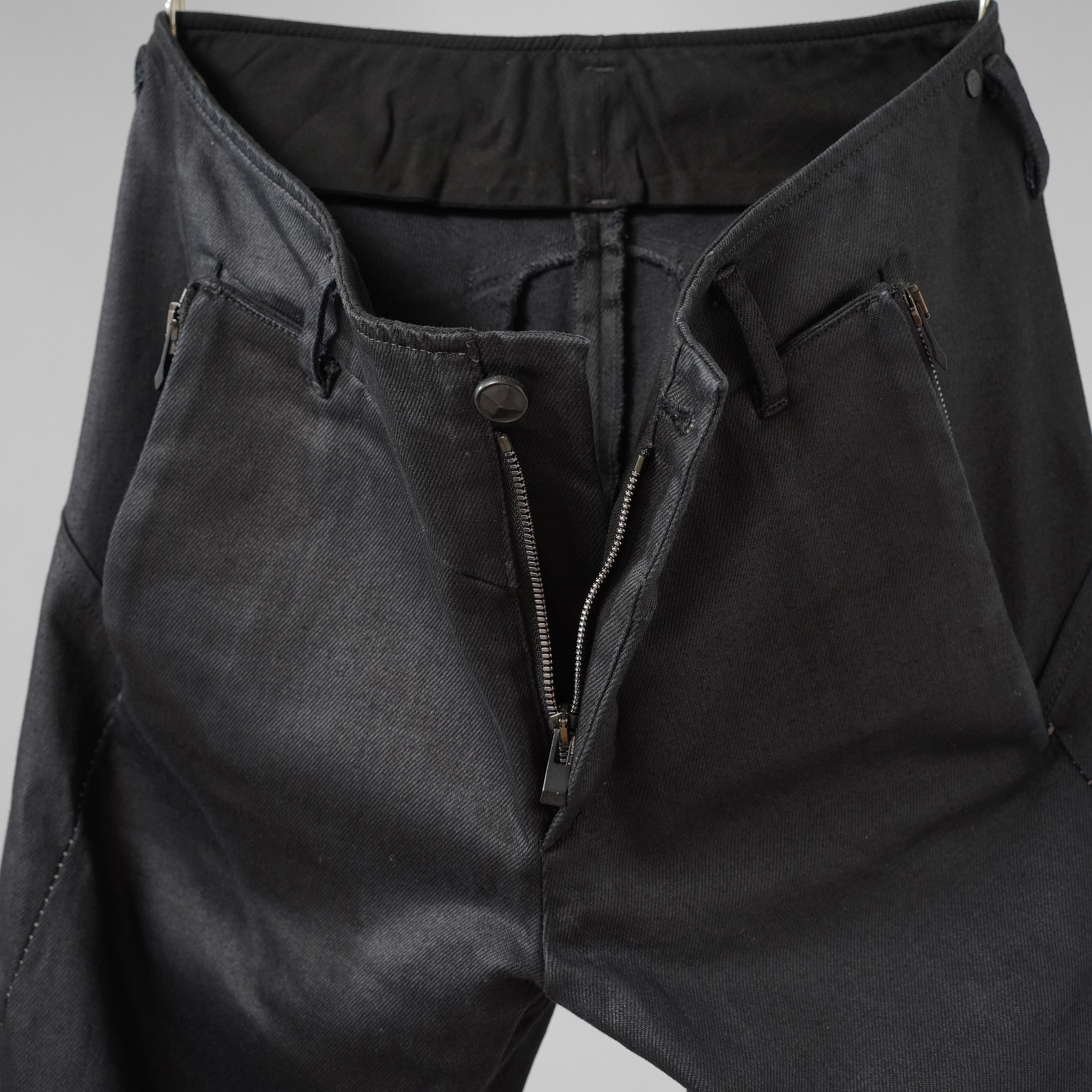 incarnation インカネーション / 美品 20SS DENIM LONG DARTS PANTS オーバーロック デニム パンツ / size S (BLACK)