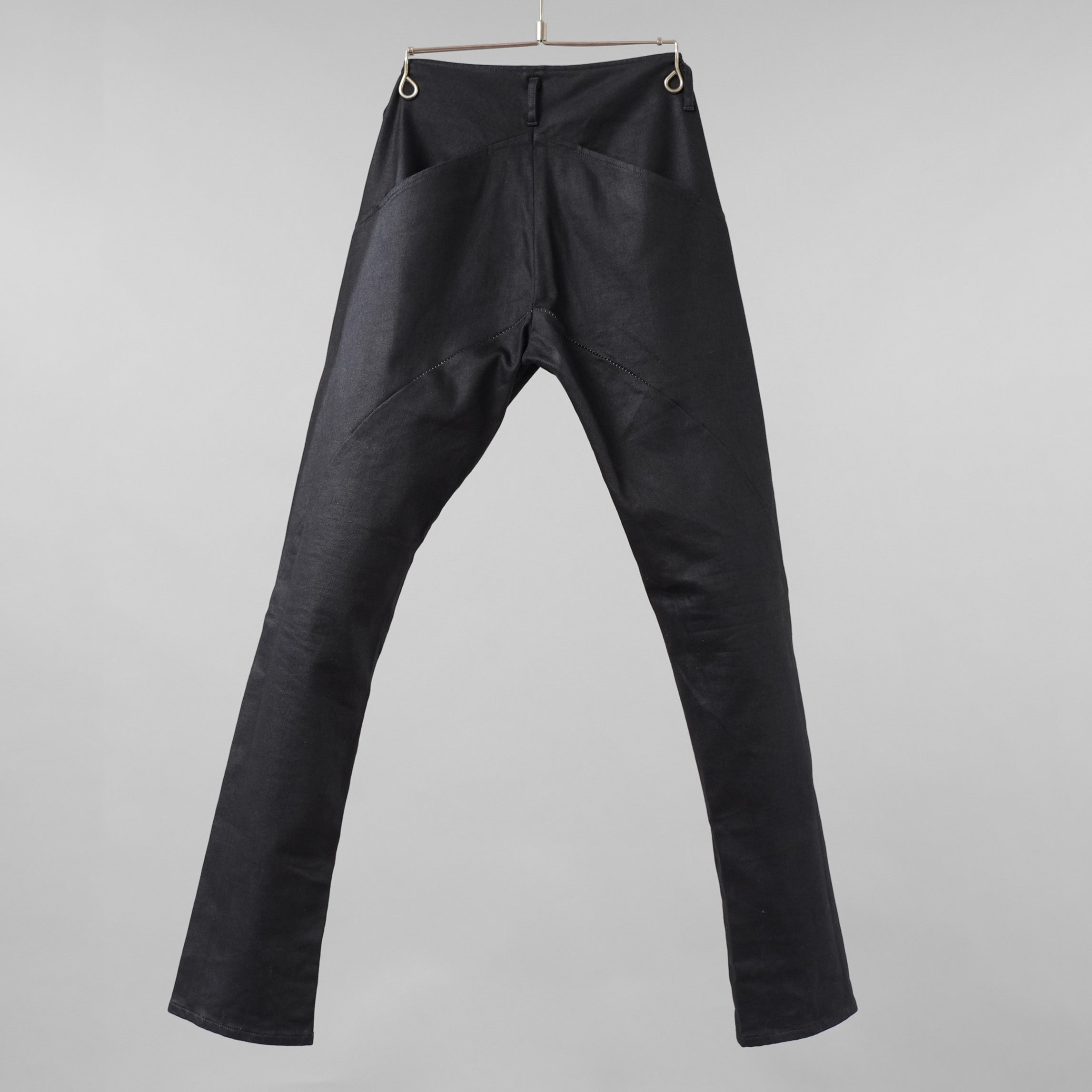 incarnation インカネーション / 美品 20SS DENIM LONG DARTS PANTS オーバーロック デニム パンツ / size S (BLACK)