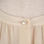 CELINE セリーヌ / 21SS 美品 Folk Tunic in Silk Georgette シルクジョーゼット チュニック / 長袖シャツ / 2B321856C / size 36 (ECRU) レディース