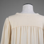 CELINE セリーヌ / 21SS 美品 Folk Tunic in Silk Georgette シルクジョーゼット チュニック / 長袖シャツ / 2B321856C / size 36 (ECRU) レディース