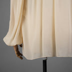 CELINE セリーヌ / 21SS 美品 Folk Tunic in Silk Georgette シルクジョーゼット チュニック / 長袖シャツ / 2B321856C / size 36 (ECRU) レディース