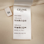 CELINE セリーヌ / 21SS 美品 Folk Tunic in Silk Georgette シルクジョーゼット チュニック / 長袖シャツ / 2B321856C / size 36 (ECRU) レディース