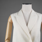 FENDI フェンディ / 21SS ダブルブレストリネンベスト / FT5968-AF79 / size 38 (CREAM) レディース