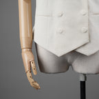 FENDI フェンディ / 21SS ダブルブレストリネンベスト / FT5968-AF79 / size 38 (CREAM) レディース