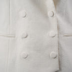 FENDI フェンディ / 21SS ダブルブレストリネンベスト / FT5968-AF79 / size 38 (CREAM) レディース