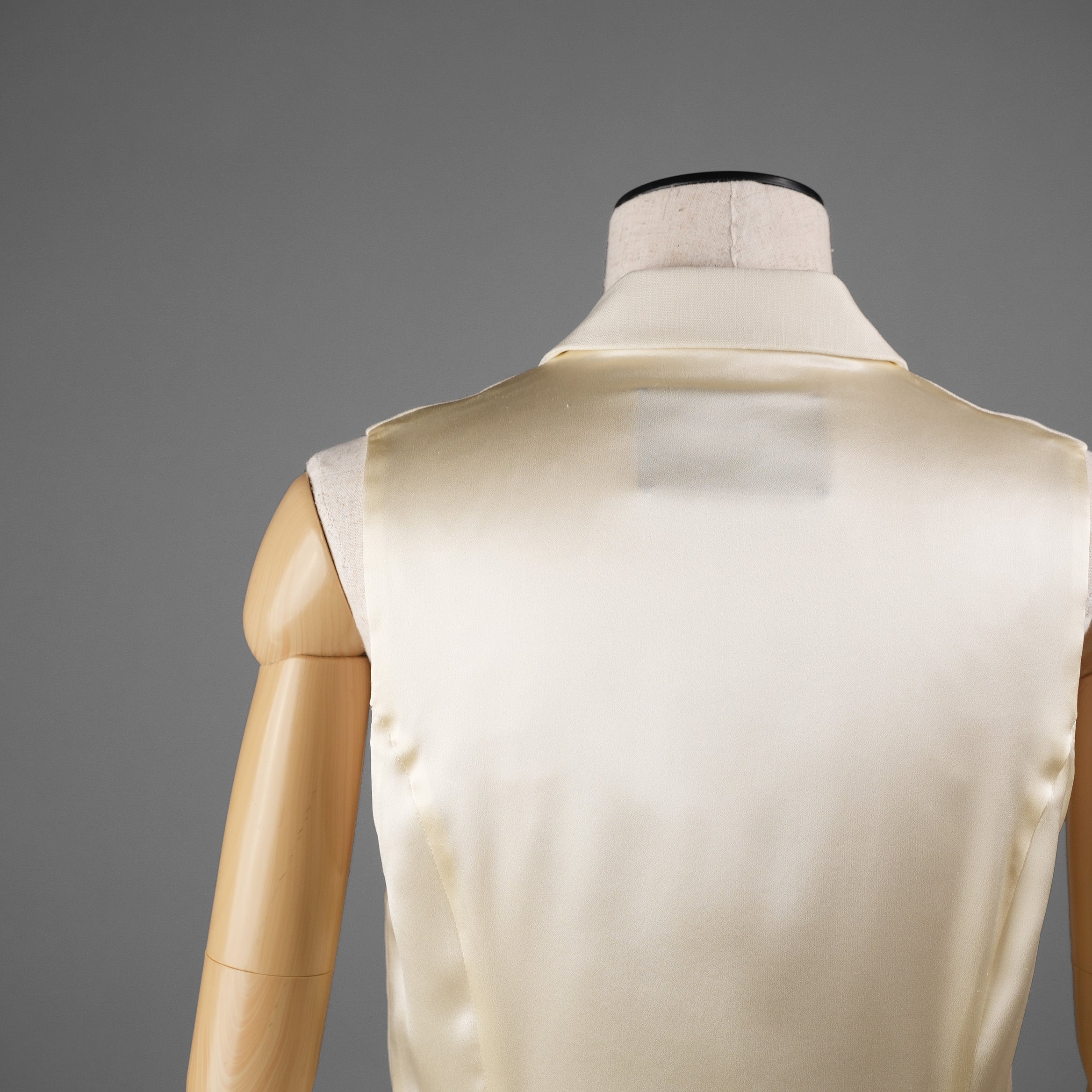 FENDI フェンディ / 21SS ダブルブレストリネンベスト / FT5968-AF79 / size 38 (CREAM) レディース