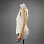 FENDI フェンディ / 21SS ダブルブレストリネンベスト / FT5968-AF79 / size 38 (CREAM) レディース