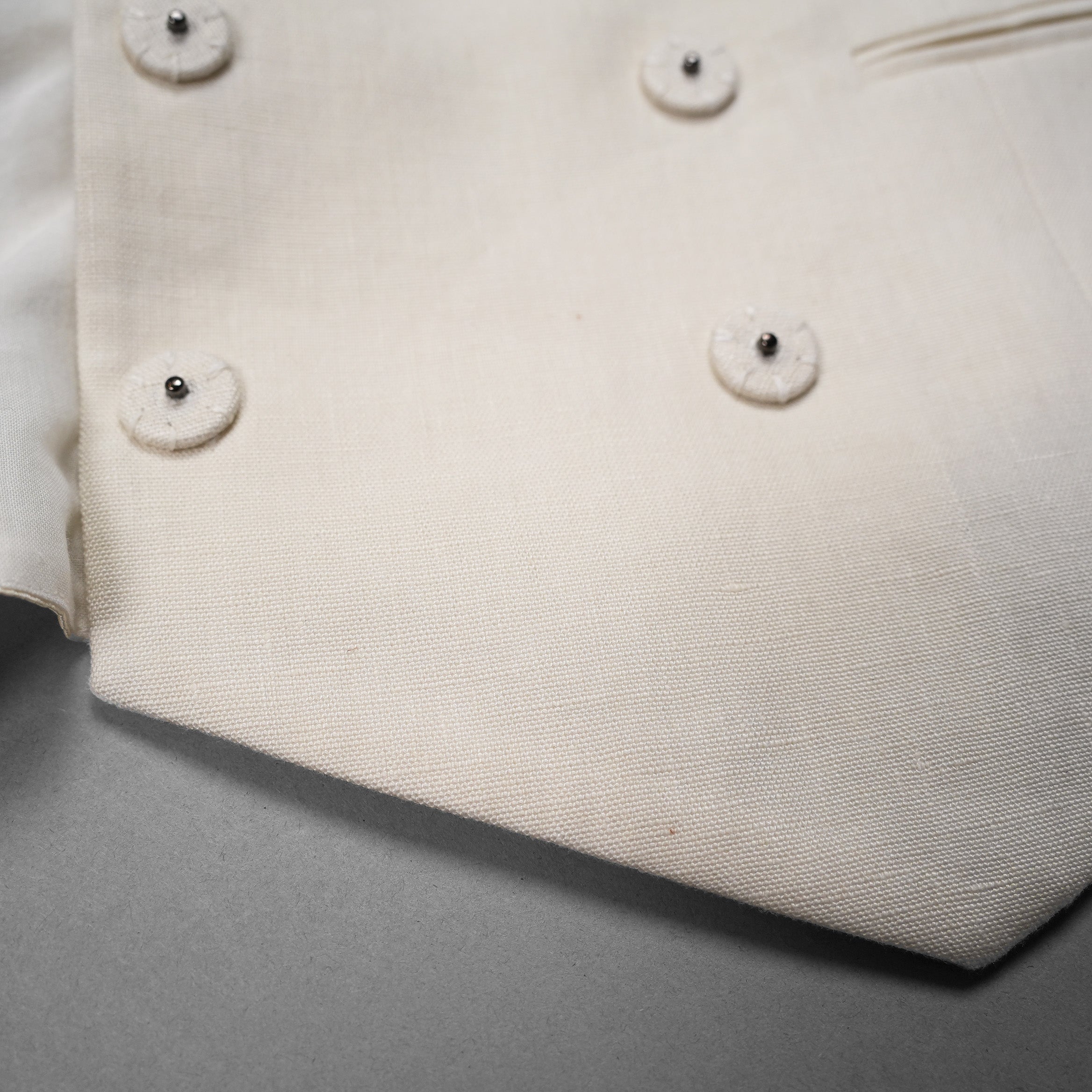 FENDI フェンディ / 21SS ダブルブレストリネンベスト / FT5968-AF79 / size 38 (CREAM) レディース